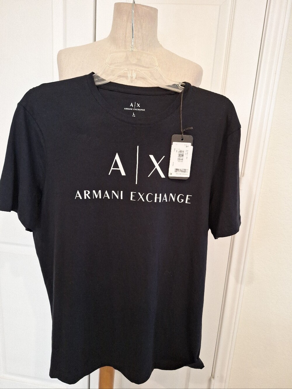 Armani Exchange Black Short Sleeve Logo Tee
